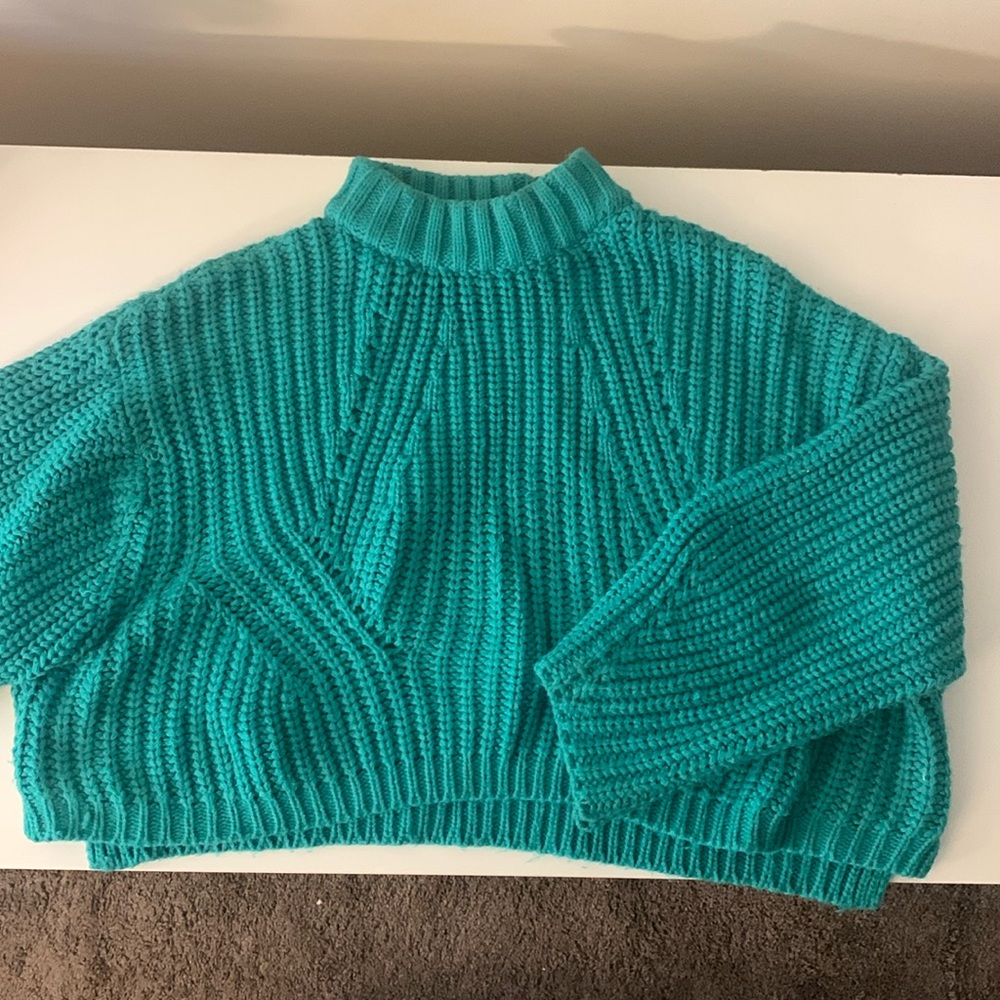 Cropped Turtleneck Sweater